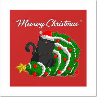 Meowy Christmas Posters and Art